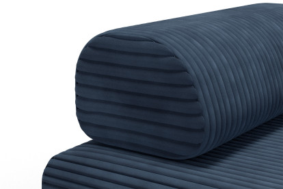 Méridienne convertible et modulable - Velours côtelé XL Bleu