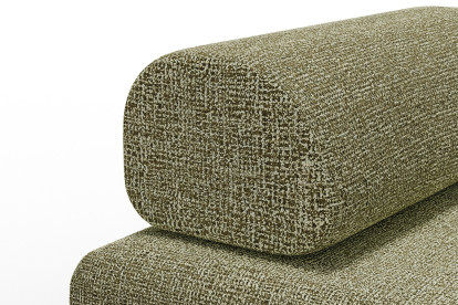 Canapé 2 places convertible et modulable - Tissu tweed Vert