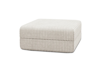 Pouf convertible et modulable - Velours côtelé XL Blanc