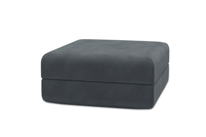 Pouf convertible et modulable - Velours côtelé Gris