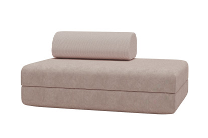 Canapé 2 places convertible et modulable - Velours côtelé Rose pâle