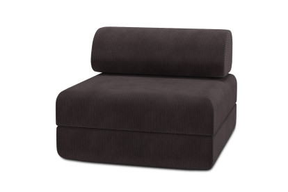 Fauteuil convertible et modulable - Velours côtelé Marron