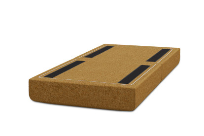 Pouf convertible et modulable - Tissu tweed Jaune