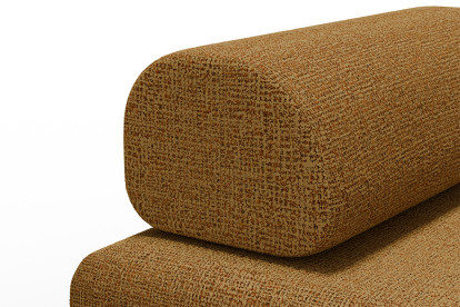 Méridienne convertible et modulable - Tissu tweed Jaune