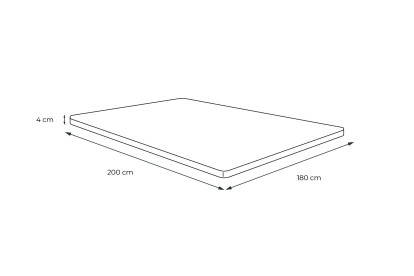 Surmatelas à mémoire de forme 180x200 cm - 5 zones de confort