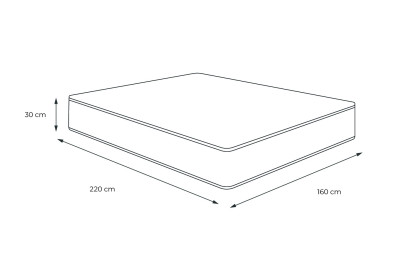 Matelas 160x220 cm Mémoire de forme - Buckingham