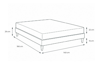 Pack lit complet 140x190 cm - Matelas + Sommier Gris (en kit) + 2 oreillers + Couette - Actilatex Sleep