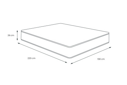 Matelas 130x220 cm Mémoire de forme et Micro ressorts ensachés - Ultra