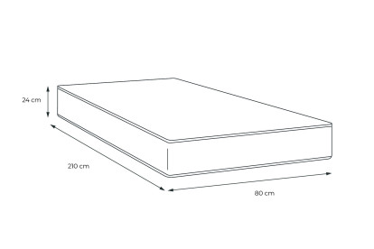 Matelas 80x210 cm Mémoire de forme - Actimemo Relax