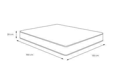 Matelas 135x190 cm Latex et mémoire de forme - Actilatex Soft