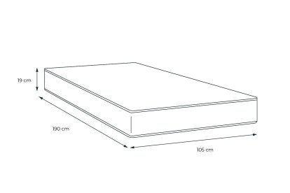 Matelas 105x190 cm Mousse Haute Densité - Soft