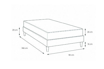 Ensemble Matelas Sommier 90x190 cm - Sommier Blanc (en kit) - BodyMax