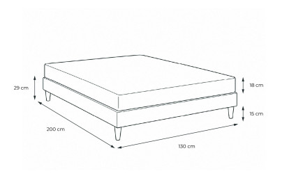 Ensemble Matelas Sommier 130x200 cm - Sommier Blanc (en kit) - Vital Relax