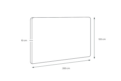 Tête de lit 200 cm Capitonnée - Tissu Toile Natté Noir