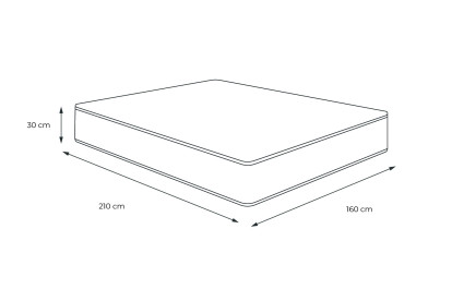 Matelas 160x210 cm Mémoire de forme - Buckingham