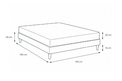 Ensemble Matelas Sommier 130x190 cm - Sommier Blanc (en kit) - Actiflex Night