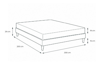 Ensemble Matelas Sommier 200x200 cm - Sommier Blanc (en kit) - Soft