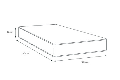 Matelas 120x190 cm Mémoire de forme - Actimemo Max