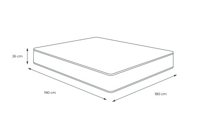 Matelas 180x190 cm Mémoire de forme et Micro ressorts ensachés - Ultra