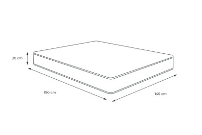 Matelas 140x190 cm Mémoire de forme - Nottingham