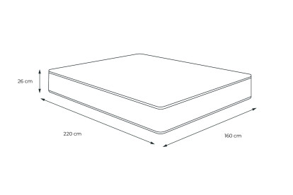 Matelas 160x220 cm Ressorts ensachés et Mémoire de forme - Vital Care