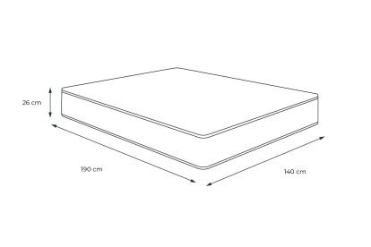 Matelas 140x190 cm Ressorts ensachés et Mémoire de forme - Vital Care
