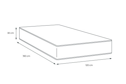 Matelas 120x190 cm Mémoire de forme - Buckingham