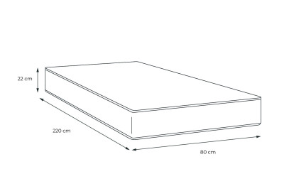 Matelas 80x220 cm Mémoire de forme - Actimemo Dream