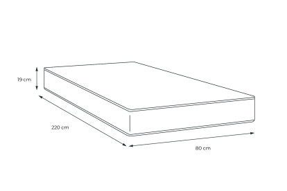 Matelas 80x220 cm Mousse Haute Densité - Soft