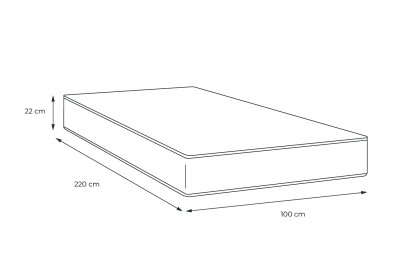 Matelas 100x220 cm Latex et mémoire de forme - Actilatex Dream