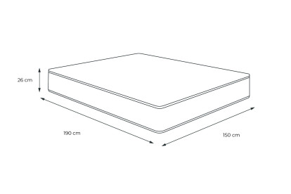 Matelas 150x190 cm Latex et mémoire de forme - Actilatex Plus