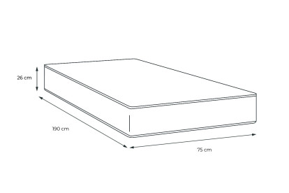 Matelas 75x190 cm Latex et mémoire de forme - Actilatex Confort