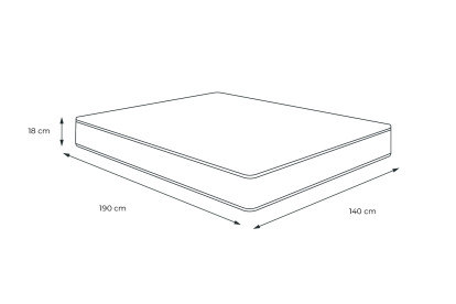 Matelas 140x190 cm Mousse Haute Densité - Vital Relax