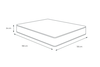 Matelas 135x190 cm Latex et mémoire de forme - Actilatex Relax