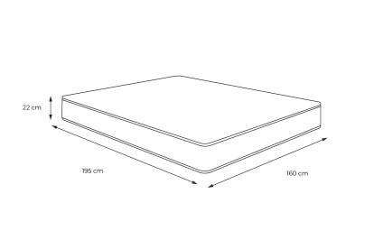 Matelas 160x195 cm Ressorts ensachés et Mémoire de forme - Actiflex Dream