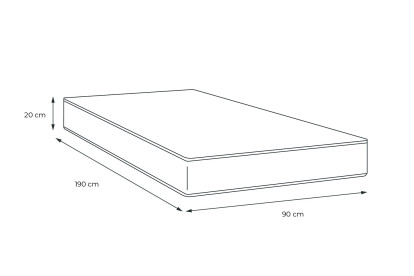 Matelas 90x190 cm Mémoire de forme - Nottingham