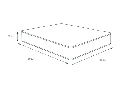 Matelas 180x220 cm Ressorts ensachés et Mémoire de forme - Vitalspring Recover