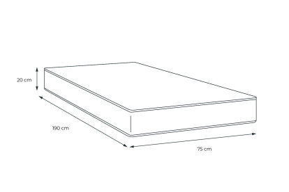 Matelas 75x190 cm Mémoire de forme - Actimemo Soft