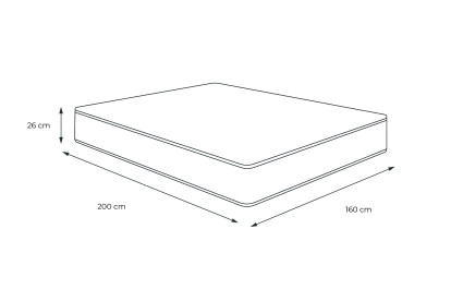 Matelas 160x200 cm Mémoire de forme - Memo Bio
