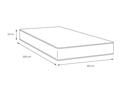 Matelas 105x200 cm Mémoire de forme - Actimemo Dream