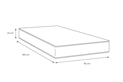 Matelas 90x190 cm Mémoire de forme - Regen