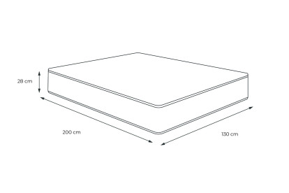 Matelas 130x200 cm Ressorts ensachés et Mémoire de forme - Vitalspring Recover