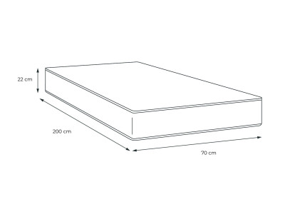 Matelas 70x200 cm Latex et mémoire de forme - Actilatex Dream