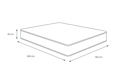 Matelas 130x200 cm Ressorts ensachés et Mémoire de forme - Vital Care