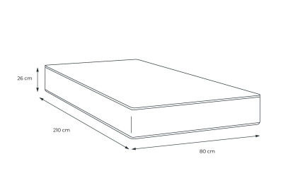 Matelas 80x210 cm Mémoire de forme - Actimemo Confort