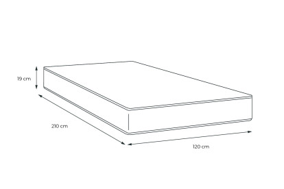 Matelas 120x210 cm Mousse Haute Densité - Soft