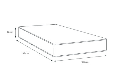 Matelas 120x195 cm Mémoire de forme - Actimemo Confort