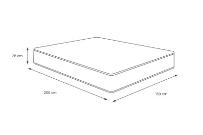 Matelas 150x200 cm Ressorts ensachés et Mémoire de forme - Windsor