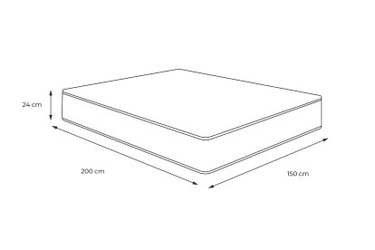 Matelas 150x200 cm Ressorts ensachés et Mémoire de forme - Actiflex Ergo