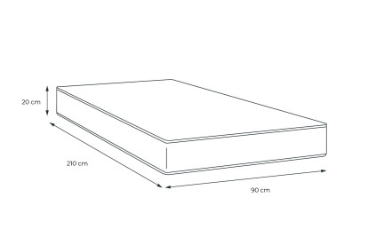 Matelas 90x210 cm Latex et mémoire de forme - Actilatex Night